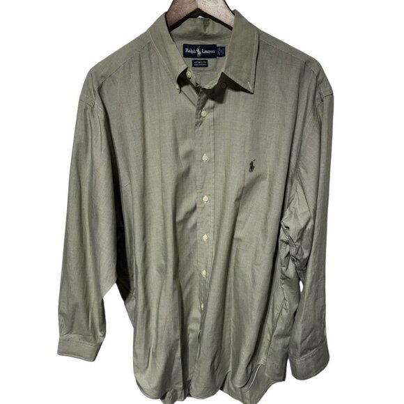 Ralph Lauren Green Shirt Size 17 1/2 (Large) - Picture 1 of 7